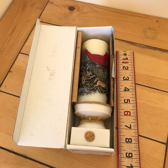 Jasco Christmas Journey 3D Painted Candle & Plastic Stand Vintage with Box - Picture 7 of 7